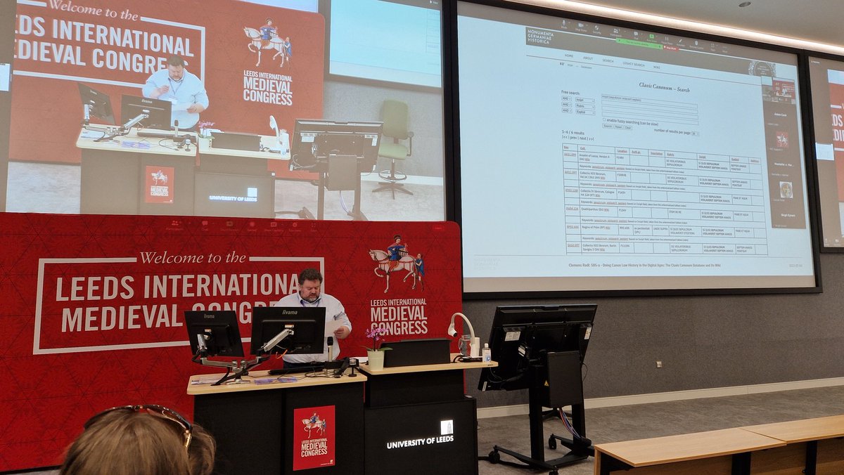 archivebox's tweet image. Sessions on the @mgh_tweets Clavis Canonum have started. Clemens Radl (@rotula) presents the new interface and new features.#IMC2023