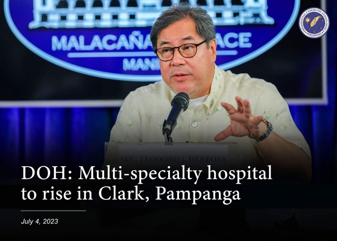 _MIGZ29's tweet photo. In a press briefing in Malacañang, Herbosa said that the Clark Multi-Specialty Hospital is ready for groundbreaking on July 17. The hospital will be constructed under Executive Order No. 19, issued by President Ferdinand Marcos Jr., directing the establishment of the Philippine Heart Center in the Clark Freeport Zone.

@bongbongmarcos @pcogovph @opgovph