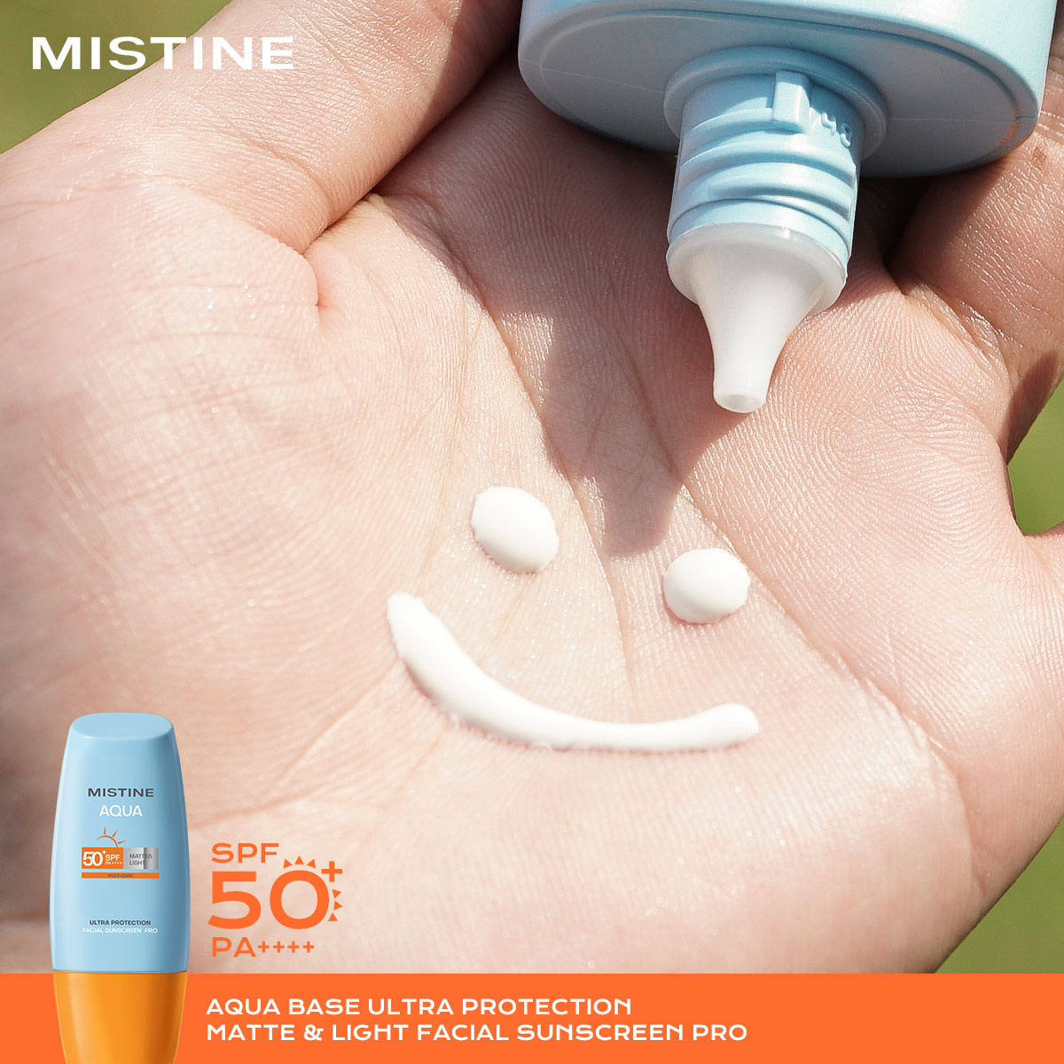 MISTINEOFFICIAL's tweet photo. ☀ #เด็กไทย ต้อง #พร้อมบวกทุกแสง ไม่ว่าจะแสงไหนเราก็ต้องยิ้มสู้! จะแดดแรง ฝนตก เราต้องพร้อมบวก! #MISTINEAQUA SPF50+ PA++++ กันแดดที่เด็กไทยต้องมี ! MISTINE Aqua Base Ultra Protection Facial Sunscreen Pro #MISTINE #กันแดดหมวกเหลือง #Secondary #SolarCut #เด็กไทยรักแดดจ้า https://t.co/vGDOXJFbOf