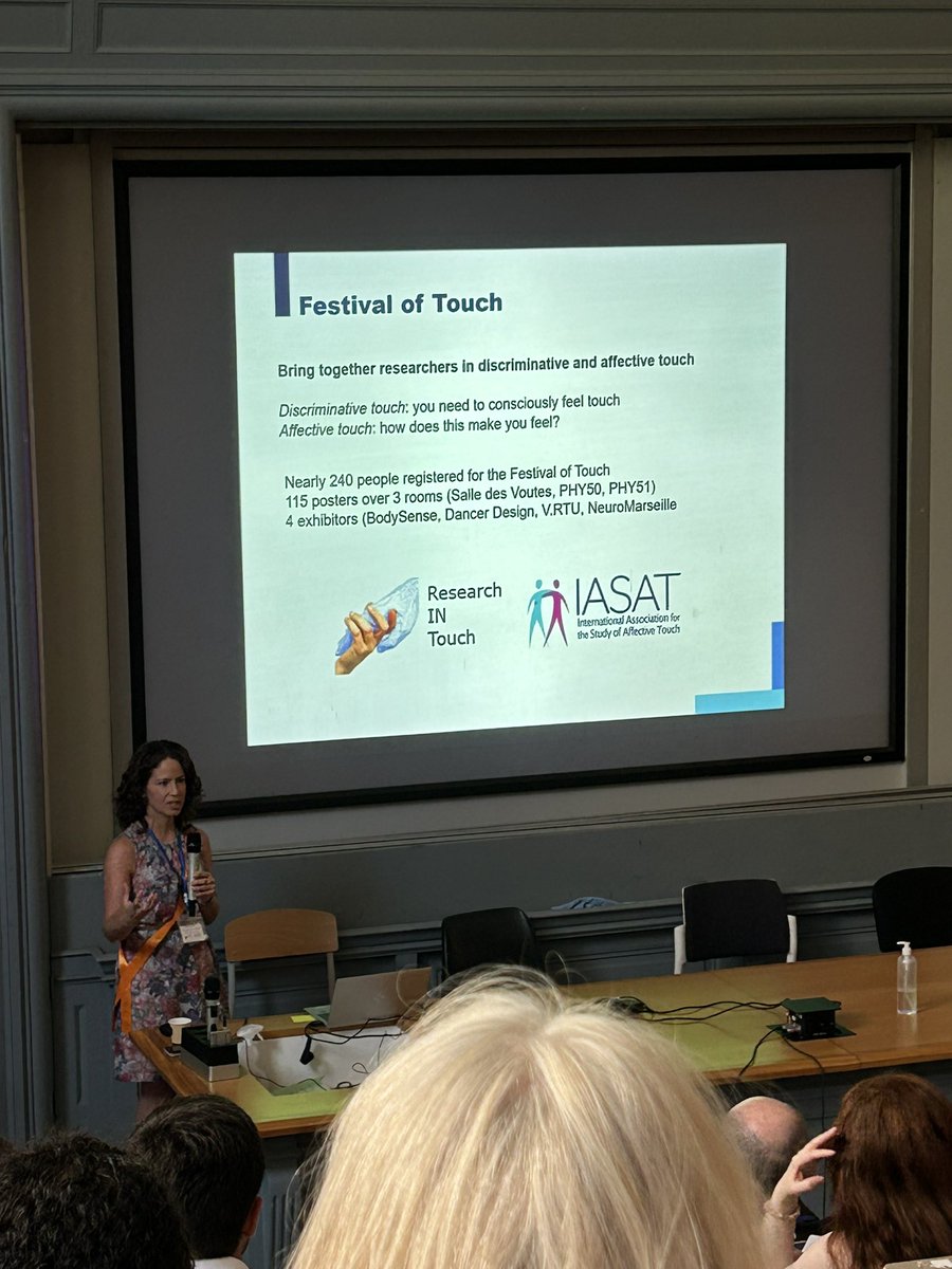 The <a href="/IASATorg/">IASAT.org</a> and <a href="/ResearchINTouch/">ResearchINTouch</a> meeting is starting today #Marseille ☀️

If you are into affective touch and Interoception come see our work 😉

🩵Poster: Schizophrenia and touch-Intero (Wednesday)

💛Talk: Ketamine self other touch (Friday)
<a href="/BoehmeLab/">The Boehme Lab</a>