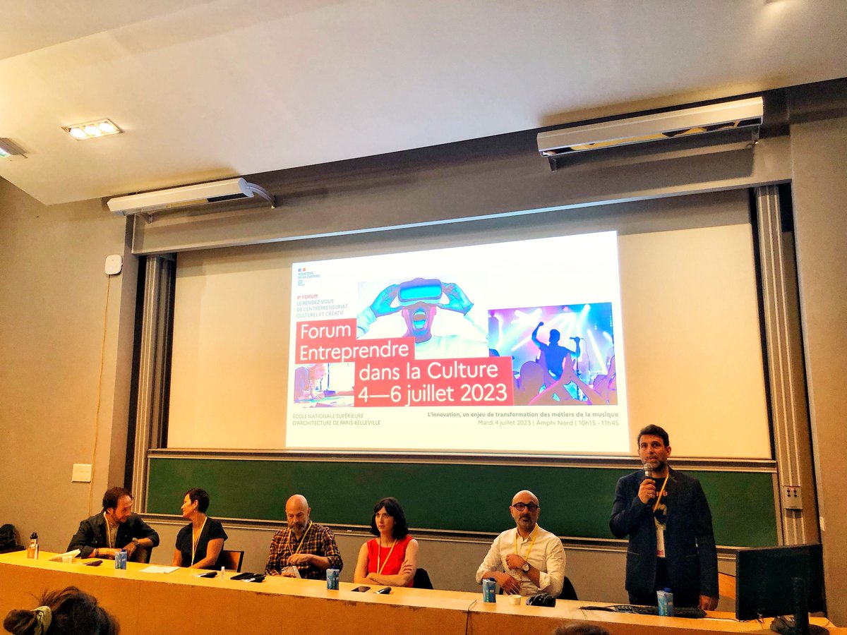 Ben Costantini (@bencostantini) on Twitter photo Table ronde "L'innovation, un enjeu de transformation des métiers de la musique" avec <a href="/prodiss/">Prodiss</a> <a href="/le_CNM/">Centre national de la musique</a> <a href="/Google/">Google</a> <a href="/sonymusic/">Sony Music</a> @emicparis et modéré par <a href="/navY/">Yvan Boudillet</a> au 9e Forum Entreprendre dans la Culture organisé par <a href="/MinistereCC/">Ministère de la Culture 🇫🇷</a>
…umentreprendreculture.culture.gouv.fr #EntreprendreCulture Table ronde "L'innovation, un enjeu de transformation des métiers de la musique" avec <a href="/prodiss/">Prodiss</a> <a href="/le_CNM/">Centre national de la musique</a> <a href="/Google/">Google</a> <a href="/sonymusic/">Sony Music</a> @emicparis et modéré par <a href="/navY/">Yvan Boudillet</a> au 9e Forum Entreprendre dans la Culture organisé par <a href="/MinistereCC/">Ministère de la Culture 🇫🇷</a>
…umentreprendreculture.culture.gouv.fr #EntreprendreCulture