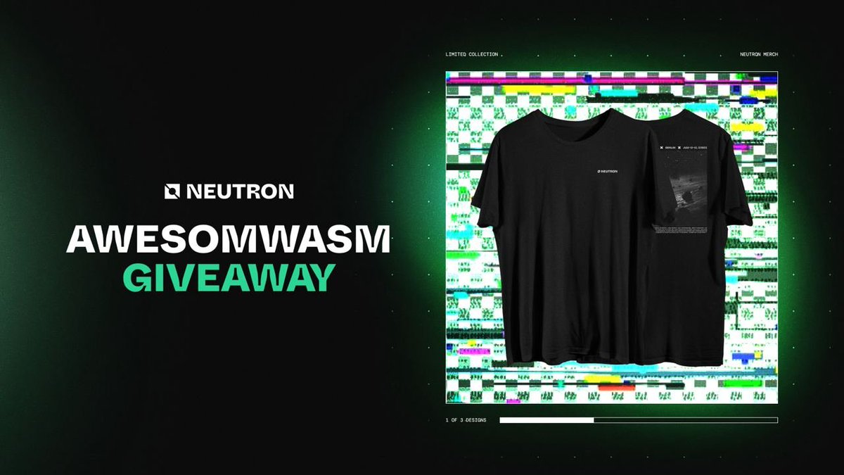 neutron_org's tweet photo. AwesomWasm Giveaway ✴️
We’re giving away official Neutron merch and free tickets to @AwesomWasm in Berlin, 12-13 July 2023. 🇩🇪

2 lucky winners will get to join us at what promises to be one of the highlights of the summer Cosmos conference season! 👇

$NTRN $ATOM #awesomwasm https://t.co/0TGVy1ENZE