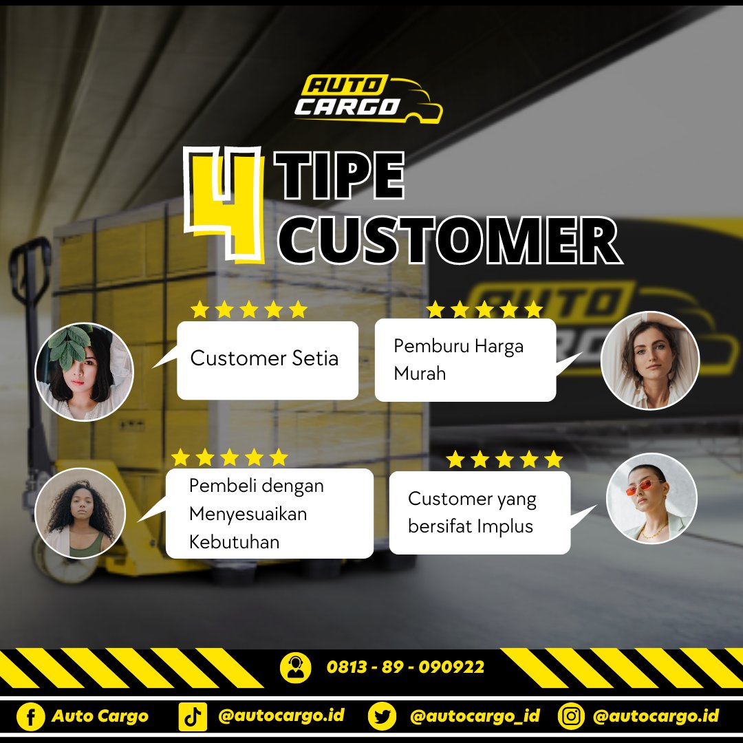 Autocargo_id's tweet photo. Memahami karakter customer adalah adalah cara jitu untuk menjalin hubungan dengan customer. Pelayanan pun bisa disesuaikan dengan karakter Customer sendiri.
Jadi, kira-kira Sobat Auto tipe customer yang mana nih?
#autocargo
#AutoAman
#AutoCepat
#AutoTerpercaya
#ModernCargo https://t.co/RGq2uMviTN