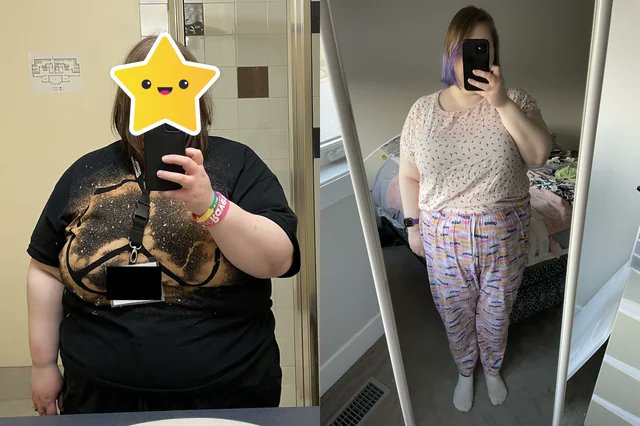 weightlosstra22's tweet photo. F/24/5'3"  [324 > 257 = 67] (10 months) Sometimes it's hard to tell how much  progress I've made but pictures remind me and motivate me to keep going!
#weightloss #weightlossjourney https://t.co/5m0BNRtHDd