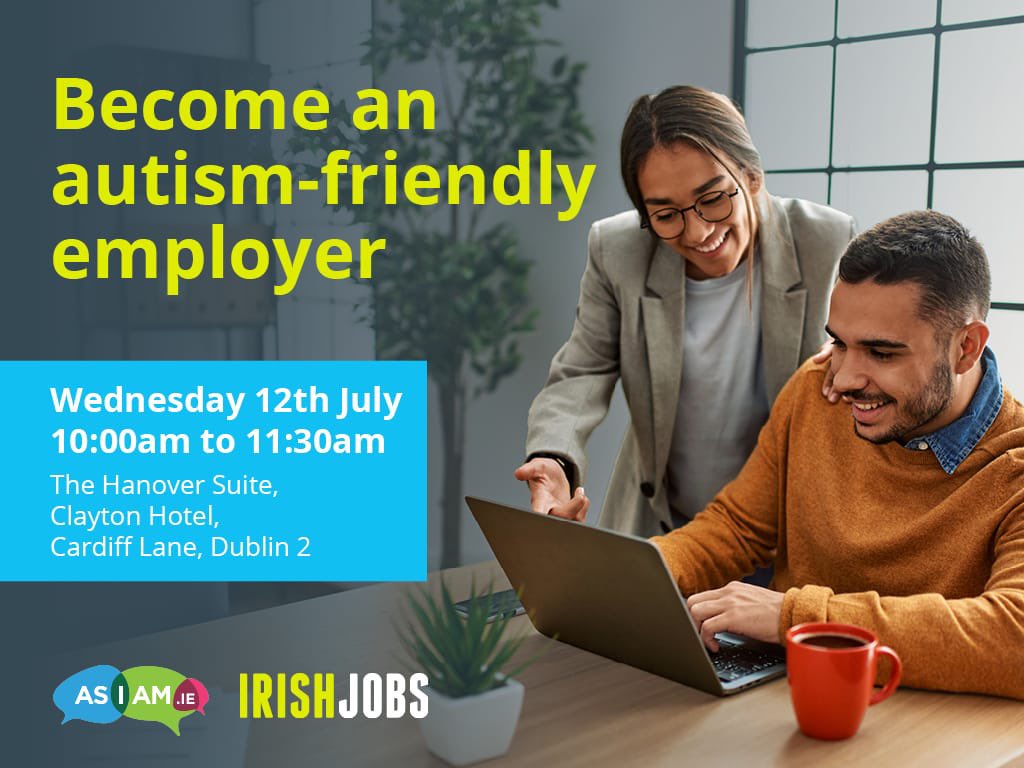 AdamPHarris's tweet photo. If your workplace isn’t accessing Autistic talent you are simply losing out! Join @AsIAmIreland and @Irishjobsie next week to learn how you can become an accessible employer for our community. Register at niamhgr@asiam.ie today! https://t.co/oko4yOeZCp