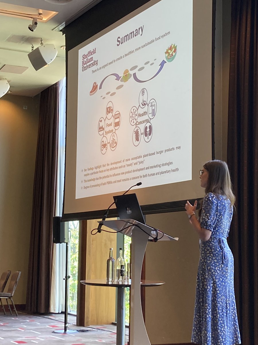 PaxmanJenny's tweet photo. Well done @HallamFood’s @MeganFlint17 presenting her work, chosen as Theme Highlight for Food Systems, at this year’s @NutritionSoc on the opening day here in #Liverpool 👏👏👏👏👏👏👏👏👏👏👏👏
#NSSummer23 https://t.co/pt7yLFZum5