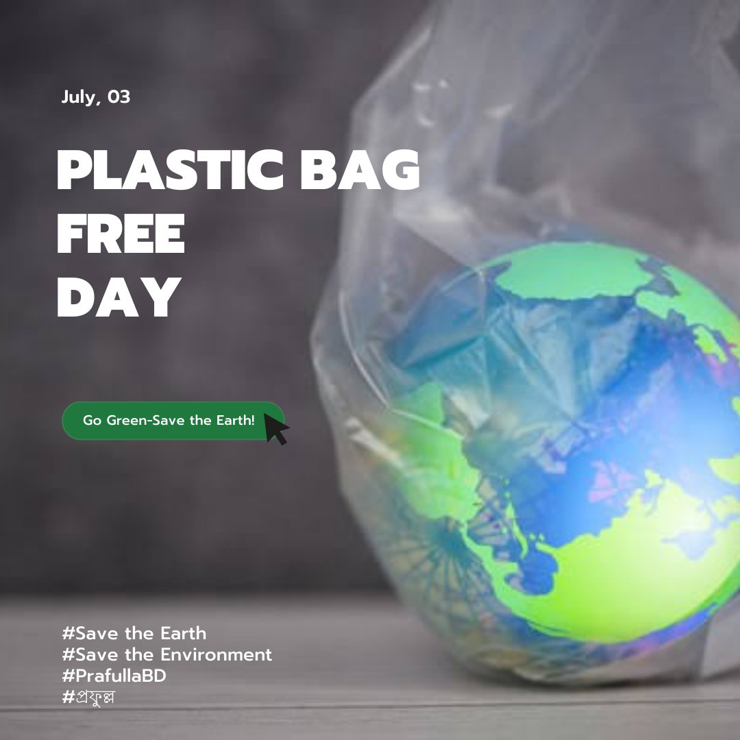 Prafulla_BD's tweet photo. #PlasticBagFreeDay.💚
Plastic is a big hazard to our planet. It takes hundreds of years to break down and harm our beautiful oceans, forests, and all the amazing creatures that call them home.
#PrafullaBD
#plastic #wildlife #waste #marinewildlife #internationalplasticbagfreeday https://t.co/79ZrdqHd6h
