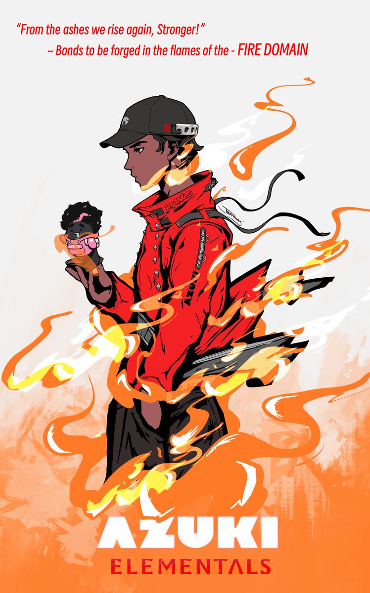 Jstpansy's tweet photo. Had some free time today, and thought I’d whip something up..
“From the ashes we rise again, Stronger!”
~ Bonds to be forged in the flames of the - FIRE DOMAIN
#Azuki #Elementals #AzukiArt #BEANZ #Azuki2 #firedomain https://t.co/hDAKnDpQHM