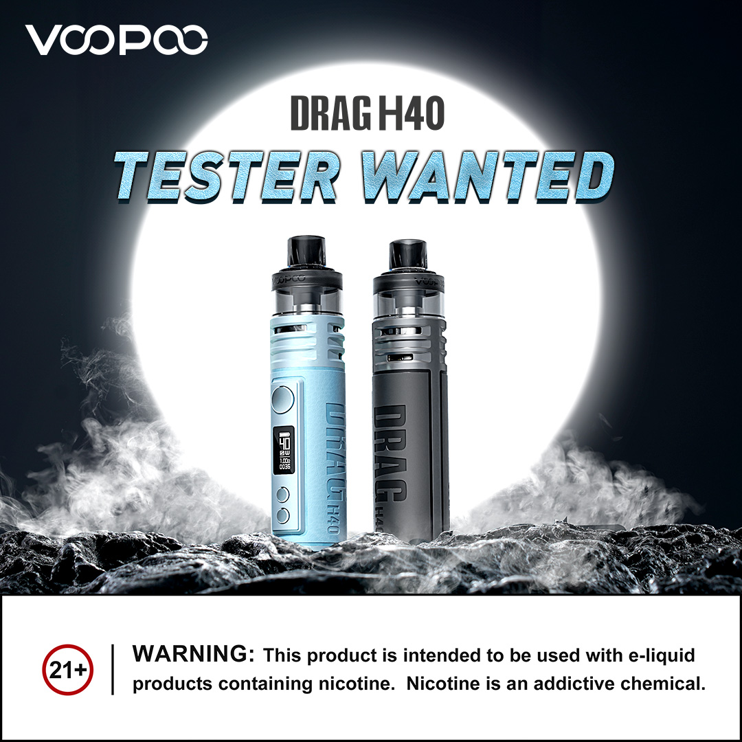 💥VOOPOO Drag H40 #Giveaway

Wanna be the first bunch to try VOOPOO's newest product Drag H40? Here's the chance!

Enter
-Follow
-Like&amp;RT
-Tag 3 friends
-Talk about your favorite feature of Drag H40 &amp; why

🎁Prize: Drag H40
❤️4 Lucky Fans
End: July 17

#contest #competition