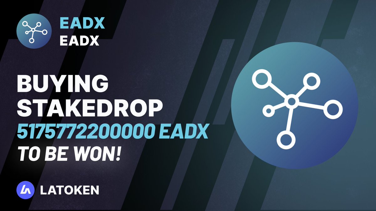 Latoken_cex's tweet image. 🏆 $670 EADX (EADX) Buying Stakedrop on #LATOKEN 

🔥 120 Winners.
✅ Complete all tasks and qualify for the #Giveaway 
📲 Tag 5 Friends and Share.
⏰ July 04, 2023 - July 10, 2023.

JOIN STAKEDROP👉 go.latoken.com/axw