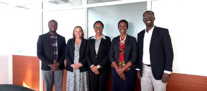 When you have a very supportive Permanent Secretary, you are all smiles... with Mrs. Mary Maganga, PS, Vice President's Office, on Marine Spatial Planning