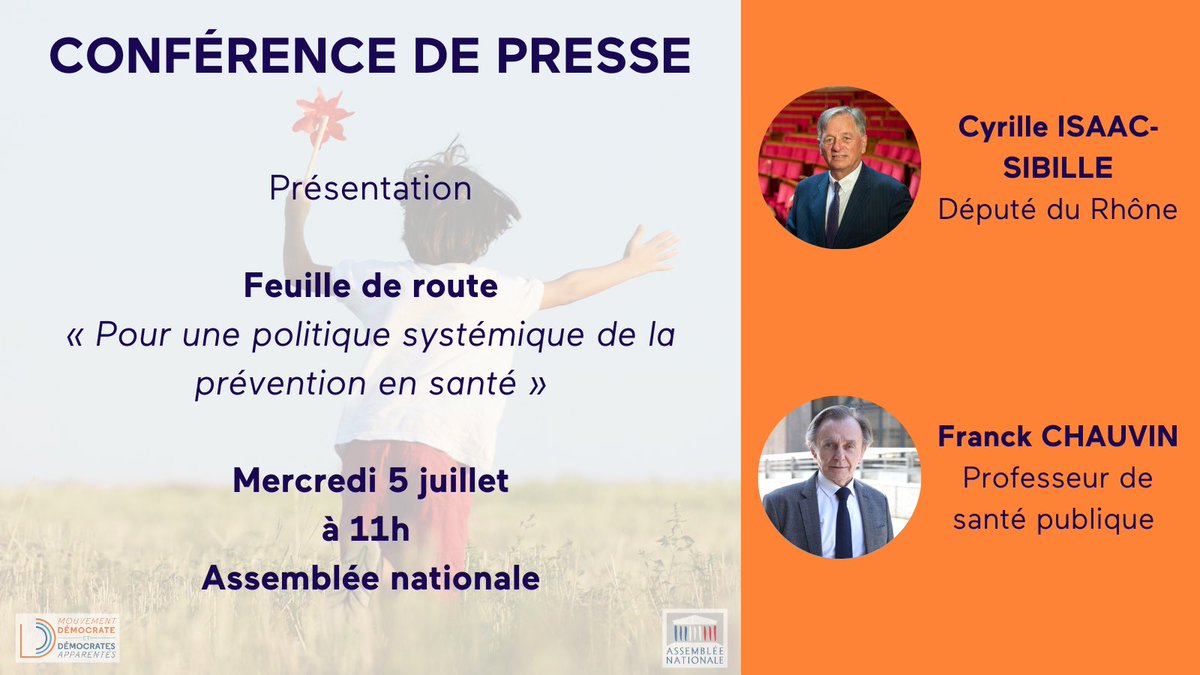 POURQUOI proposer une politique de prévention en santé ? 

Je vous donne rendez-vous demain, à l’Assemblée nationale, pour une conférence de presse de présentation de notre feuille de route 2023-2027 !
