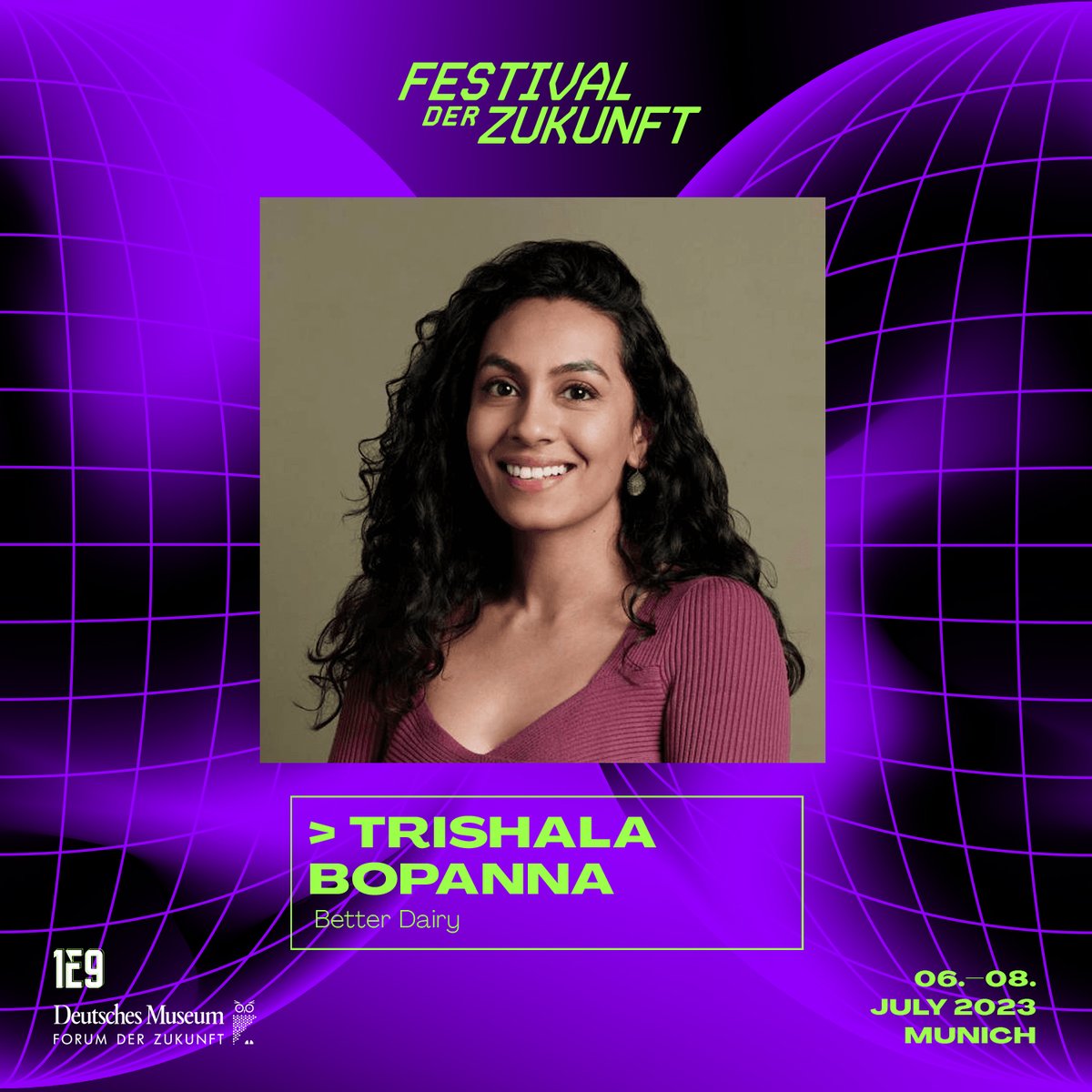 Better Dairy (@betterdairyhq) on Twitter photo 🎤Our Head of Strategy & Partnerships, Trishala Bopanna is representing <a href="/BetterDairyHQ/">Better Dairy</a> at this years Festival Der Zukunft & will be on the panel discussing a very interesting and real topic: "Feeding 10bn People".
📆 6th of July 2023
📍 Munich, Germany
🖥 festivalderzukunft.com 🎤Our Head of Strategy & Partnerships, Trishala Bopanna is representing <a href="/BetterDairyHQ/">Better Dairy</a> at this years Festival Der Zukunft & will be on the panel discussing a very interesting and real topic: "Feeding 10bn People".
📆 6th of July 2023
📍 Munich, Germany
🖥 festivalderzukunft.com
