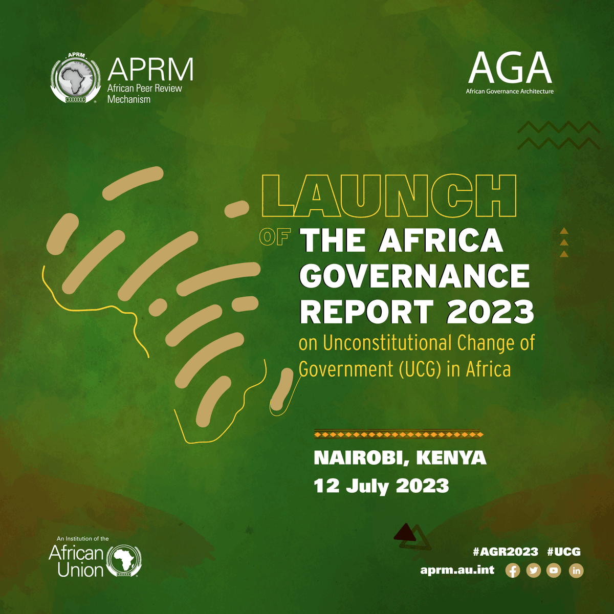 📢We are thrilled to announce the launch of the highly anticipated third installment of The Africa Governance Report 2023, focusing on Unconstitutional Changes of Government in Africa. 🚀 Join us in Nairobi, Kenya on the 12th July 2023. Stay tuned for more updates. 
#UCG #AGR2023