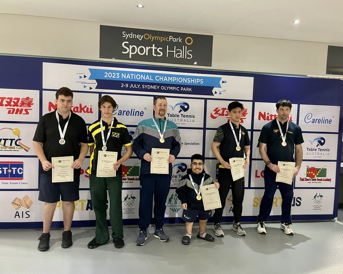 tabletennisvic's tweet photo. 🏓PARA TEAM MEDALS🏓

It’s been a golden day for our Victorian Para athletes! Well done Chris, Danni, Trevor, Sam, Nathan, Jake and Rory 🥇🥇🥇 #TeamVIC #TakeItToTheTable https://t.co/BOKUuILX7K