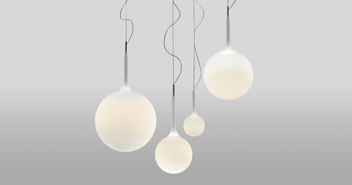 Discover the beauty of Castore, a stunning suspension lamp by Michele De Lucchi &amp; Huub Ubbens. Its sleek design and exquisite light diffusion create a graceful ambiance. Made of blown glass, it emits a soft halo. Visit artemide.com for more info! #madeinitaly #artemide