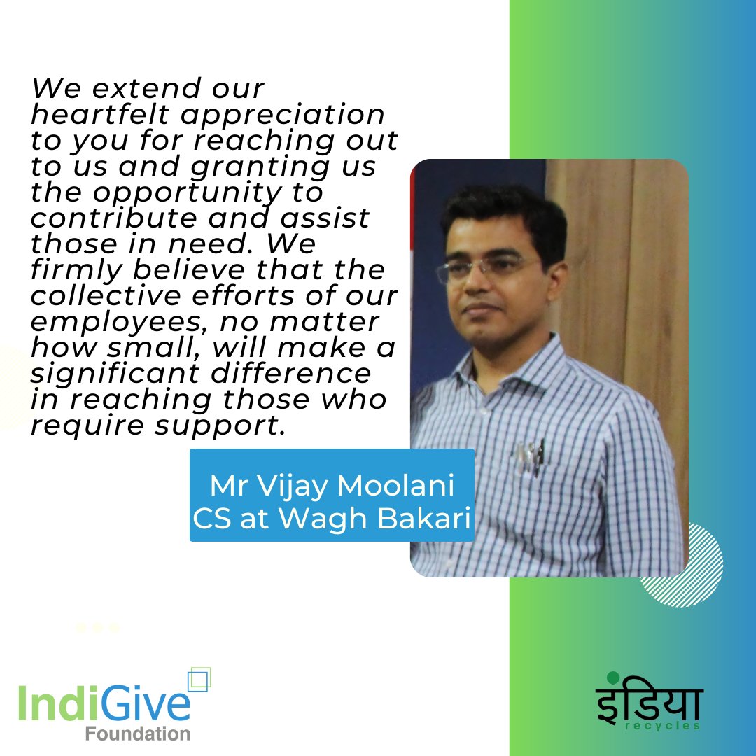 IndiGive Foundation in partnership with CSRBOX and India Recycles is glad to have collaborated with the Wagh Bakri for its Green Space Initiative.