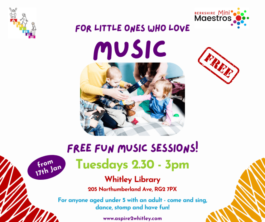 RDGWhatsOn's tweet photo. If you've a little one who loves music, @BMaestros are back at Whitley @readinglibrary for their free weekly Mini Maestros session for under 5s and their accompanying adult.

Come and sing, dance, stomp and have fun!
https://t.co/sQTdPVtim8 https://t.co/3VbofQ2IOE