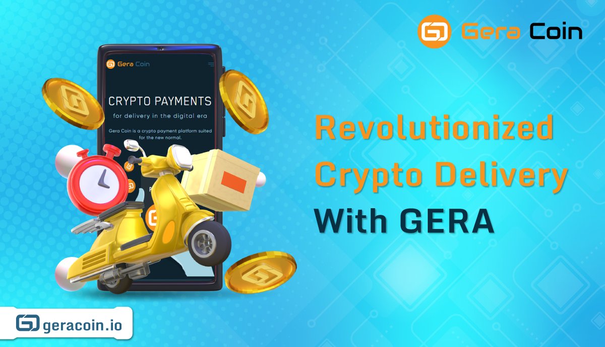 GeraCoin's tweet image. You can take control of your #delivery payments when you use #GeraCoin. Furthermore, simplify your online shopping experience as you enjoy the benefits of $GERA such as speed, security, and global accessibility.

Visit us at👉 geracoin.io 

#GERA #Crypto #Blockchain