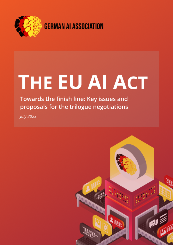 ki_verband's tweet photo. It’s here! Our new position paper on the EU’s Artificial Intelligence Act (#AIAct) highlights the key issues that need to be addressed in the upcoming #trilogue negotiations. Thanks to all our contributors! ➡ https://t.co/kHR5cL5VJ0 https://t.co/MtbefMDlUO