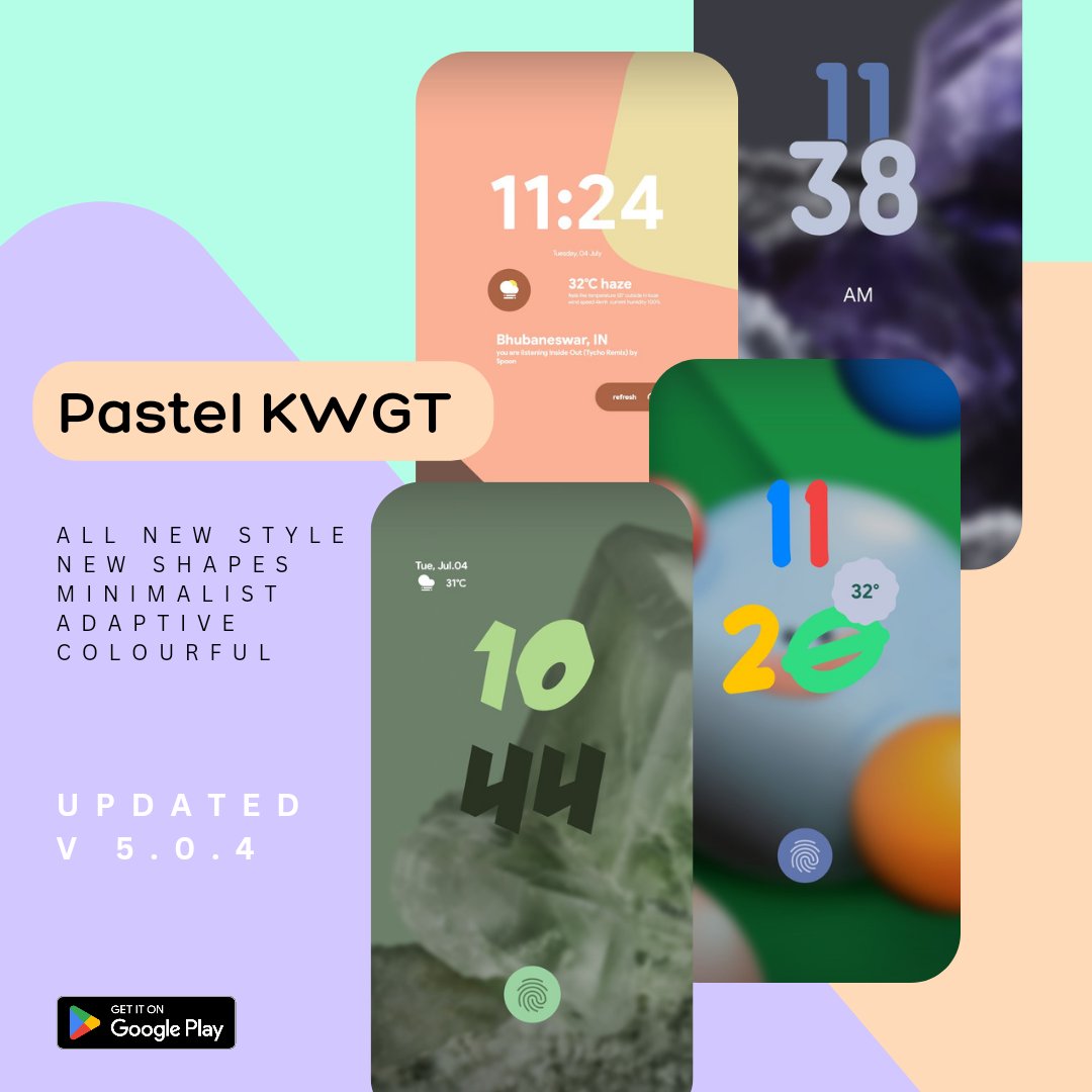 wigebox's tweet photo. material U , unique shapes
Minimalist...🆕colors
..stylish as ever
All new update 📯😉
Pastel KWGT
is here : https://t.co/QCOhsG1CJs
❤️🔁 🏌️🤩
#kwgt #widget #materialyou
#GooglePixel #app #minimal #Android #tech #madeforgoogle https://t.co/DmT7GOI8D7