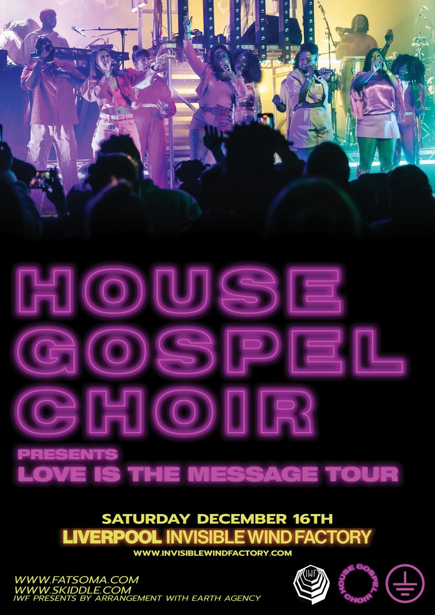 iwfactory's tweet photo. 🗣️ NEW SHOW ANNOUNCEMENT 🗣️
The phenomenal House Gospel Choir headline Invisible Wind Factory this December, bringing their euphoric renditions of club classics.
Tickets on sale Friday 7th July, 10am.
#invisiblewindfactory #housegospelchoir #liverpoolevents https://t.co/ixs8vh9eUl