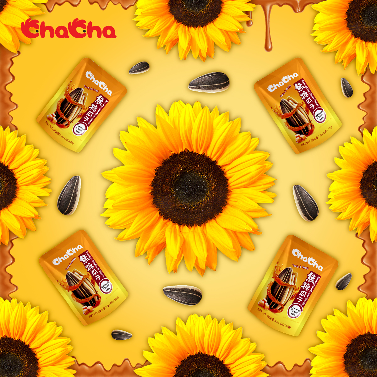 Looking for a snack to satisfy your sweet cravings? ChaCha Sunflower Seeds caramel flavor is not only sweet but also crunchy to make you feel more fun. #ChaCha Yummy