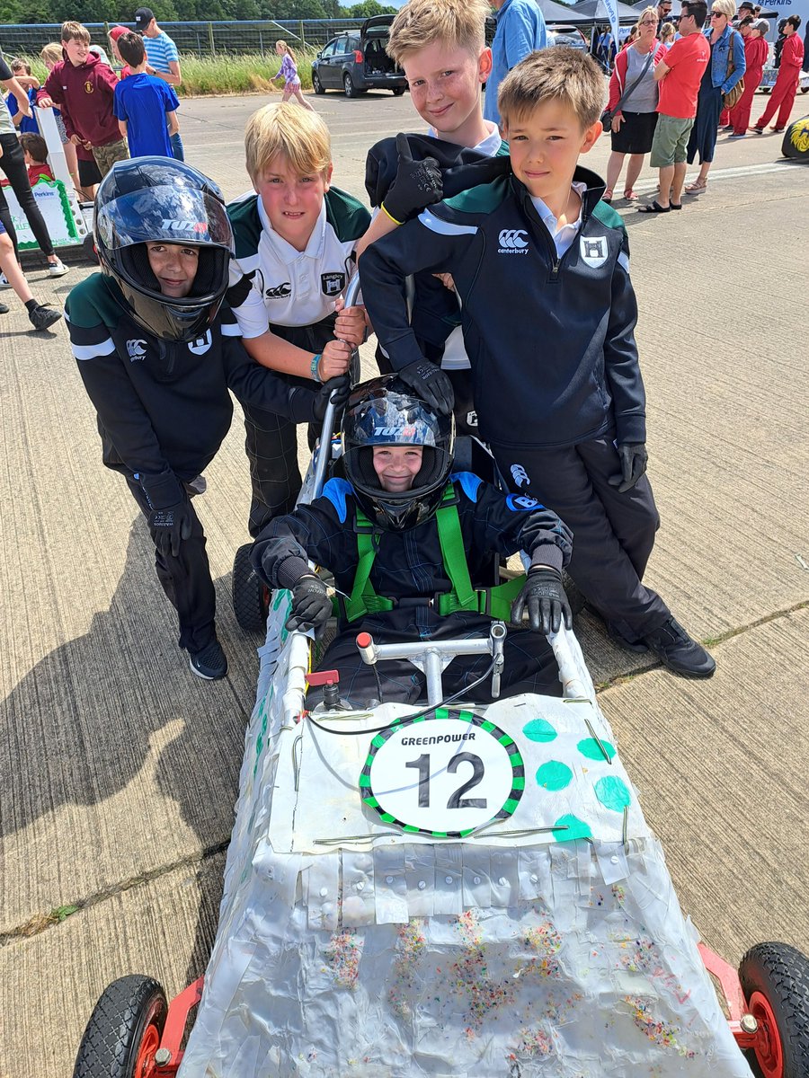 Langley_School's tweet photo. Congratulations to The Langley Bullet 'green power goblin go-kart team', who won the best-presented team and came third in the Oval Racing Competition. 

The team worked hard together to prepare the go-kart and used old plastic milk bottles to create the bodywork. https://t.co/HvlNhCi3LS