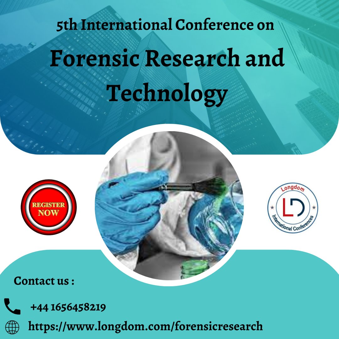 Submit #abstract and #register early to join our International Conference on "Forensic Research and Technology", scheduled on December 14–15, 2023, in Dubai, UAE.

For more information: lnkd.in/eJPfmyR9
Email: forensicresearch@thelongdomconfences.com
Contact:+44 1656458219