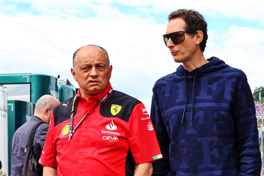 John Elkann supports Fred Vasseur's decision to postpone contract talks  with Ferrari drivers