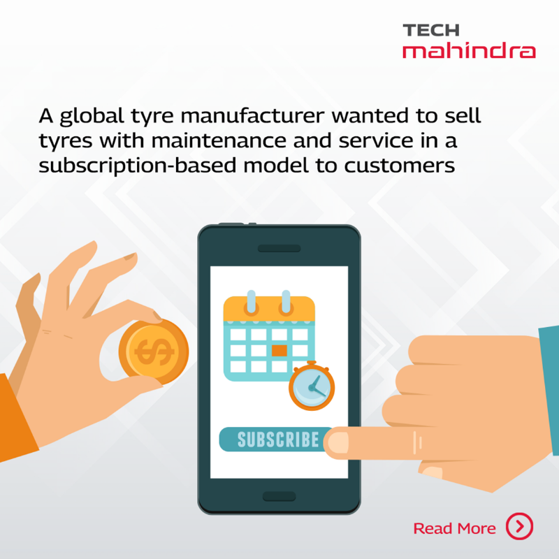 tech_mahindra's tweet photo. Tyre-as-a-Service is an innovative solution for a hassle-free & cost-effective approach to #tyre management
Here's how @Tech_Mahindra helped a global tyre company implement it in a subscription model to enhance #customerexperience: https://t.co/Vxxz2Op3le
#DigitALLScape #NxtNow