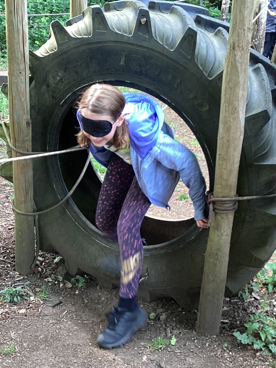 This activity is all about trust! Will they make it round the course? #FlyHigh