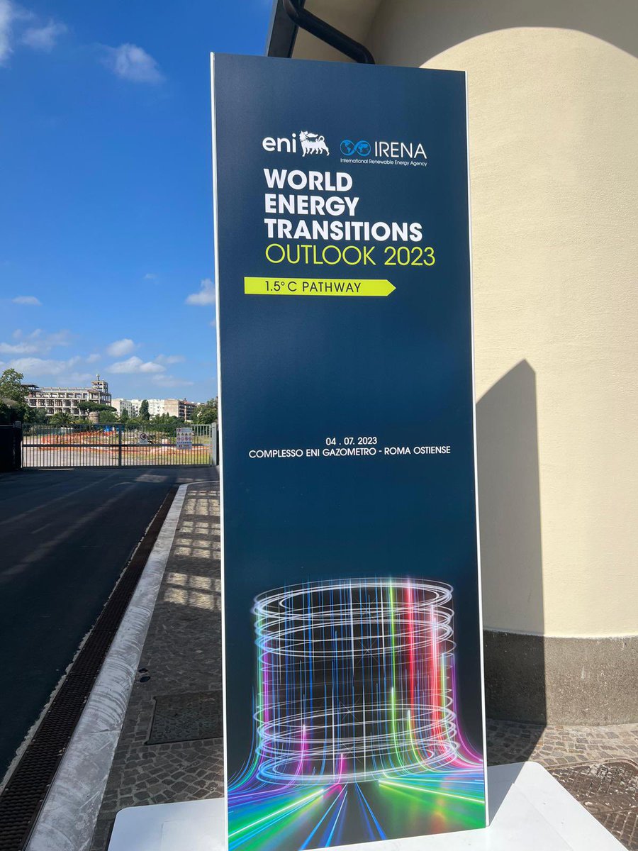 erikamandraf's tweet image. Finding the right path forward for #energytransition. 
We&apos;re about to host the presentation of the first volume of the @IRENA World Energy Transitions Outlook: 1.5°C Pathway at Gasometer complex in Rome and live on eni.com.
#WETO23