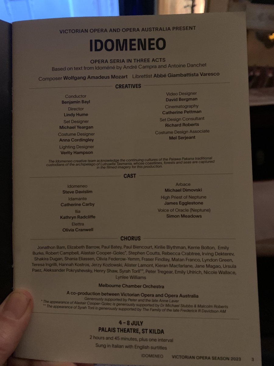 🇺🇦Amanda Huang (@amandarasmussen) on Twitter photo At the premiere of <a href="/VictorianOpera/">Victorian Opera</a> Idomeneo (Mozart). Look at the cast 🙌👏🙌! I’m very excited to hear Steve Davislim sing🙌🙌🙌- and the whole production looks first rate. #opera At the premiere of <a href="/VictorianOpera/">Victorian Opera</a> Idomeneo (Mozart). Look at the cast 🙌👏🙌! I’m very excited to hear Steve Davislim sing🙌🙌🙌- and the whole production looks first rate. #opera