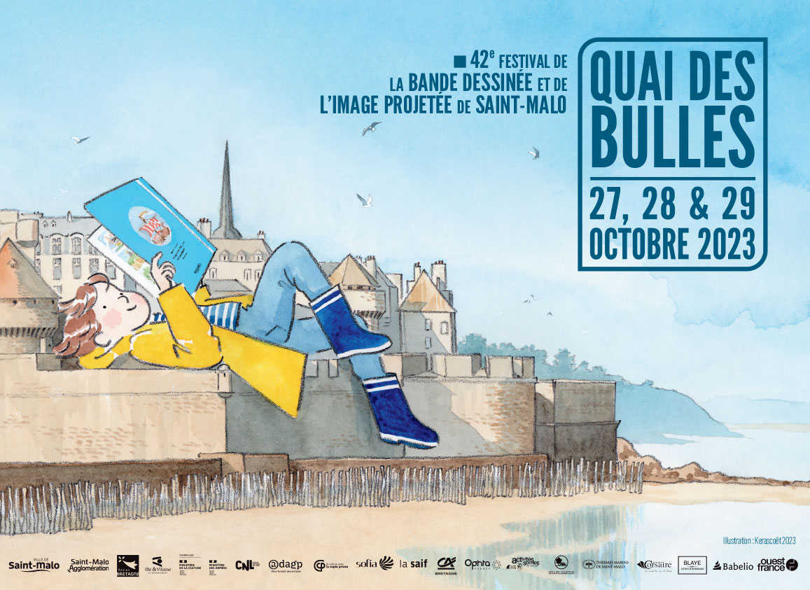 RDV du 27 au 29 octobre à @VilleSaintMalo 🌊💛 Illustration réalisée par Kerascoët. Programme & billetterie sur bit.ly/3hRlBKm