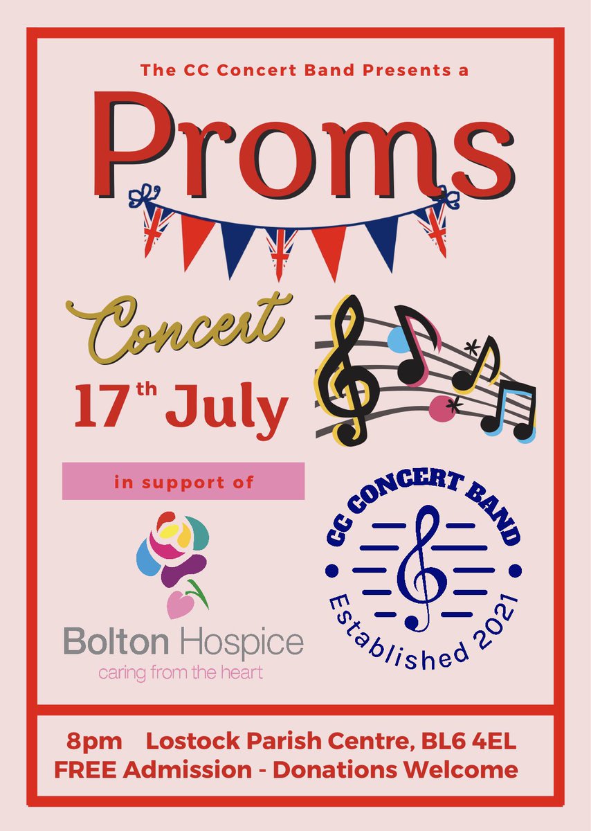 @boltonhospice the band are excited to be raising funds for the hospice! 🎶🎶🎶