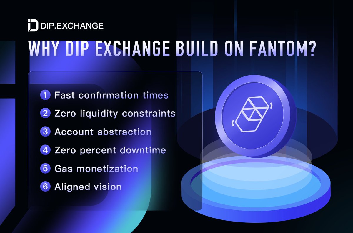 Why <a href="/DIP_Exchange/">DIP Exchange</a> choose Fantom?

The goal is to be the gateway portal for projects to bootstrap liquidity for perpetual trading and to be the bridge between DeFi &amp; TradeFi, enabling a seamless experience

And to accomplish that goal, we believe that #Fantom is the perfect place!
