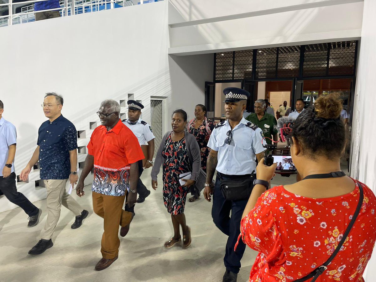 Feels unreal to be on Solomon’s iconic national stadium that came to life this evening with PM Sogavare reminding the 80 local athletes who’re off to China,to make the country proud ahead of their #PacificGames preparations in November.