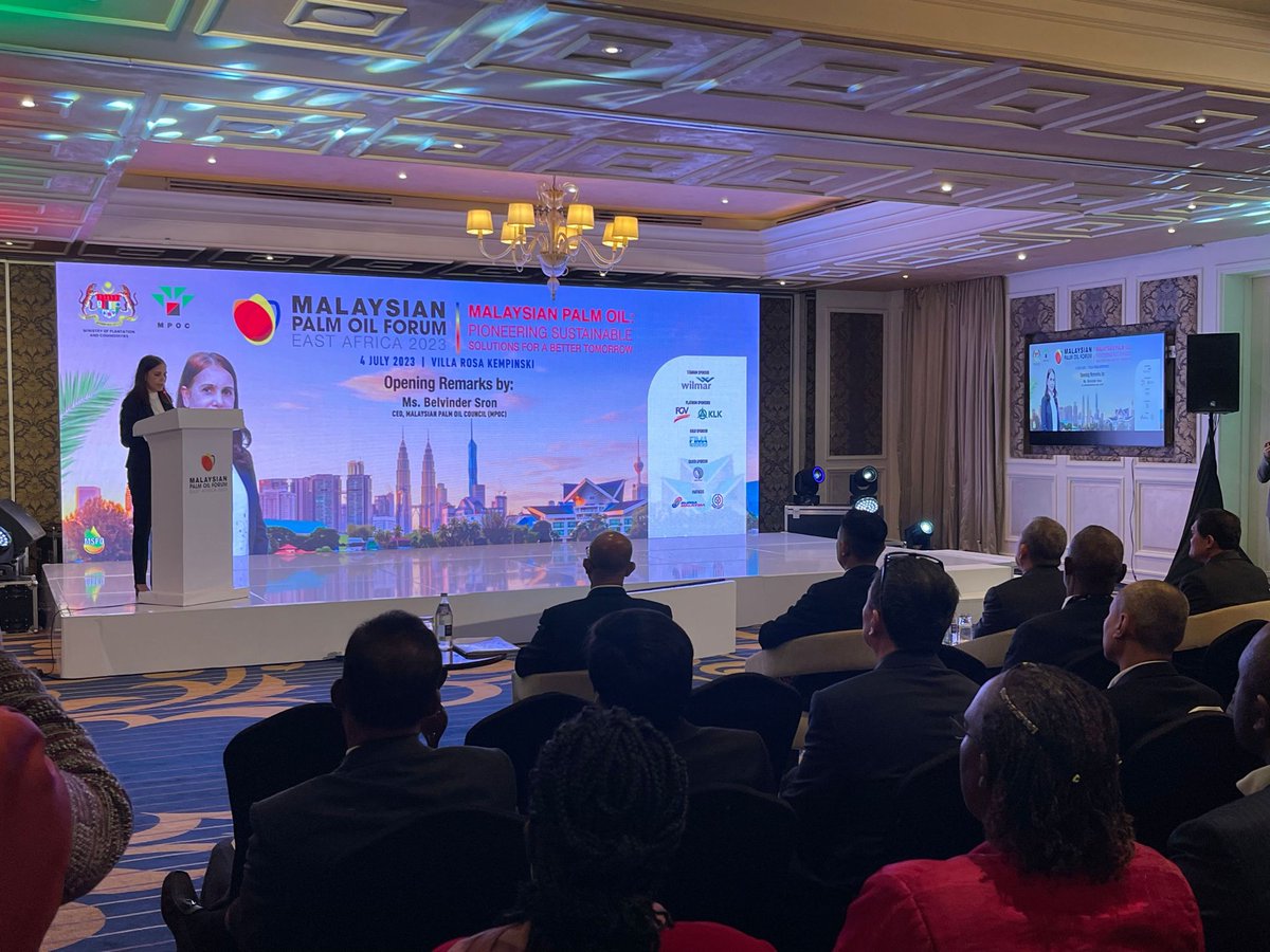 mpocHQ's tweet photo. MPOC organises the Malaysian Palm Oil Forum (MPOF) today, in Nairobi, Kenya, to serve as a platform for engagement between the Malaysian palm oil industry and key buyers and end-users in the East Africa region. 

1/3 https://t.co/XbzMaLQrMB