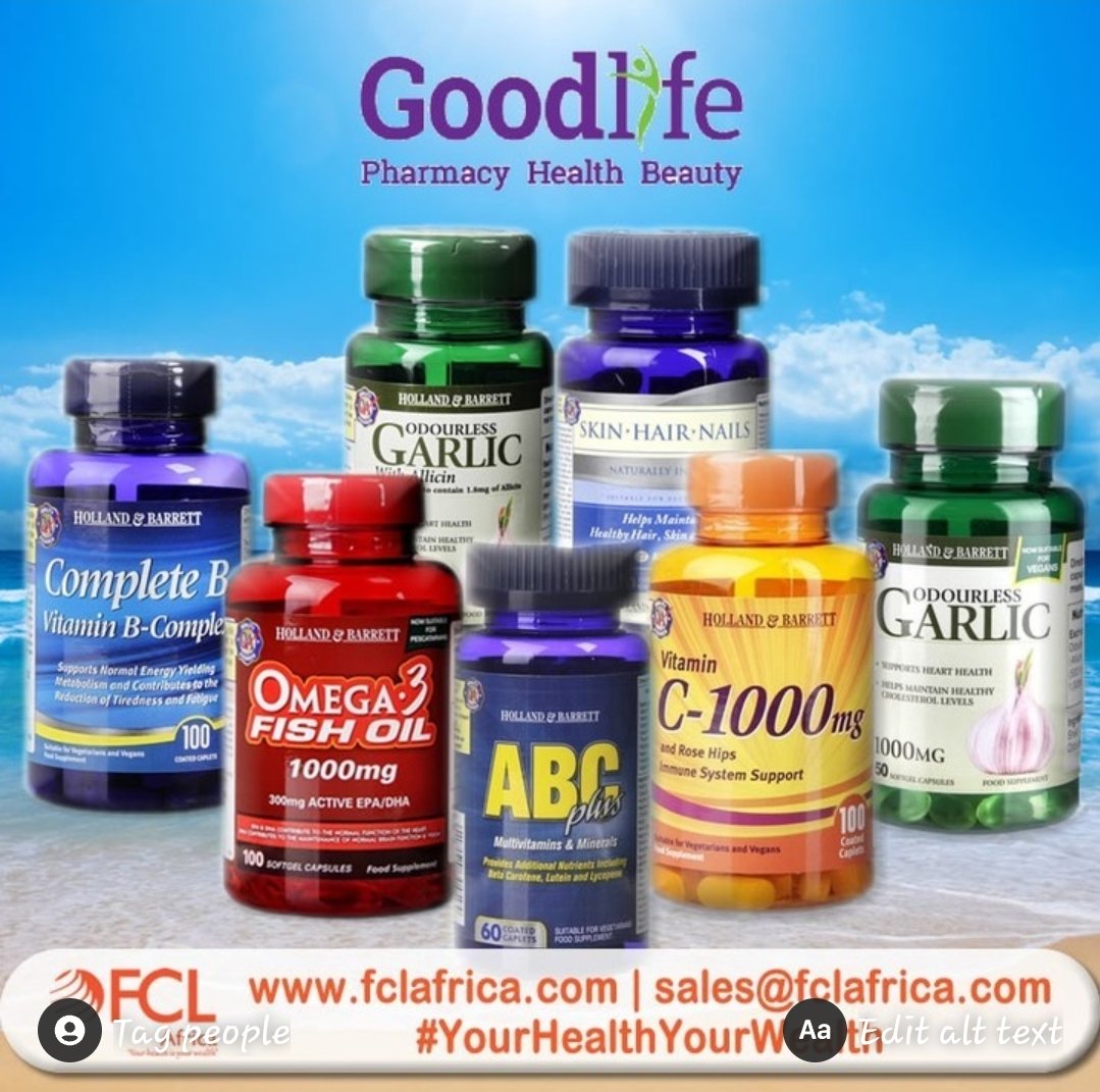 FCLAFRICA1's tweet photo. Holland &amp; Barrett products are available at a Goodlife Pharmacy store near you!
For more info:
✉️ sales@fclafrica.com
📞  +254 780325553
#YourHealthYourWealth #health #healthy https://t.co/PzFxSK7gVc