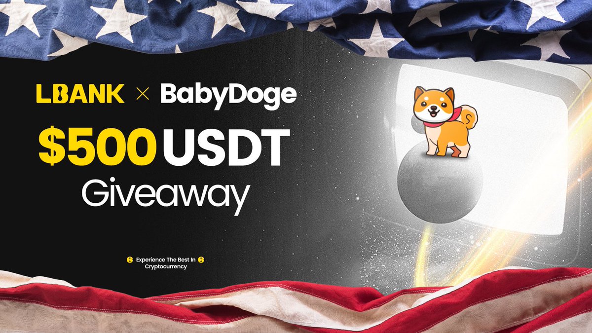 💎#4thofJuly Giveaway Time #LBank x #BabyDoge💎

💰10 Winners will receive $50 in $USDT

✅To Enter:
💎Follow <a href="/LBank_Exchange/">LBank.com</a> <a href="/BabyDogeCoin/">Baby Doge</a> <a href="/BabyDogeSwap/">Baby Doge Swap</a> 
💎Like, Retweet, Tag 3 friends 
💎Comment #BabyDogeArmy 

📍Join: forms.gle/eX83Y9vUDLvzCn…
⌛️Ends in 3 days!