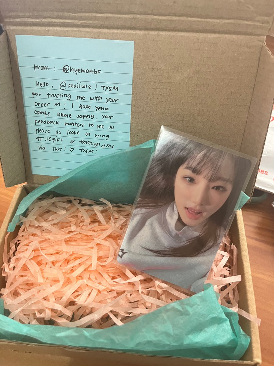 shujiwiz's tweet image. —#forshujis 💌

mail from @hyewonbf . . . hello po ! yena arrived safely with super sparks &amp;gt;&amp;lt; tysm for packing it safely and neatly ^_^ till next time . . . !! #jiegift