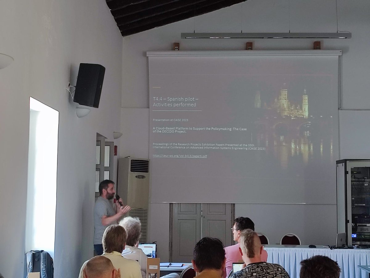 Ibercivis's tweet photo. We are in Halki 🇬🇷🇪🇺 #DECIDO
This morning we have discussed the results and the activity together with the four @Decido_h2020 pilots
Ibercivis is working on the #Aragon pilot
#CitizenScience https://t.co/ze5C5CyAAB