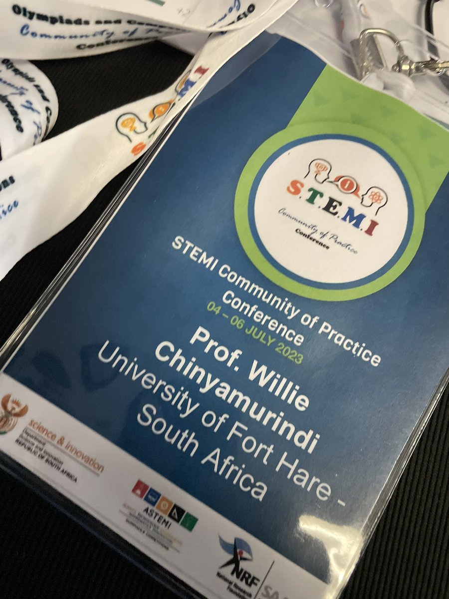 Honoured to be presenting our work at the STEMI Community of Practice Conference 2023. Our paper based on research amongst learners in high schools in Mdantsane suggests a human capacity development model that encourages entrance into careers in the Marine Sciences. <a href="/NRF_SAASTA/">SAASTA</a>