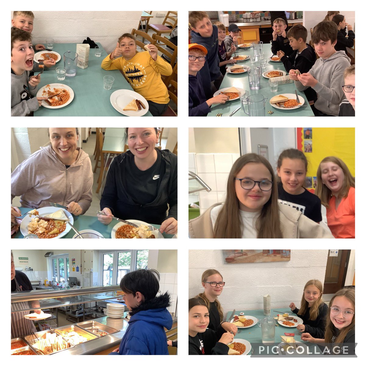 Year 6 are busy refuelling before the day ahead! 💪 🍳