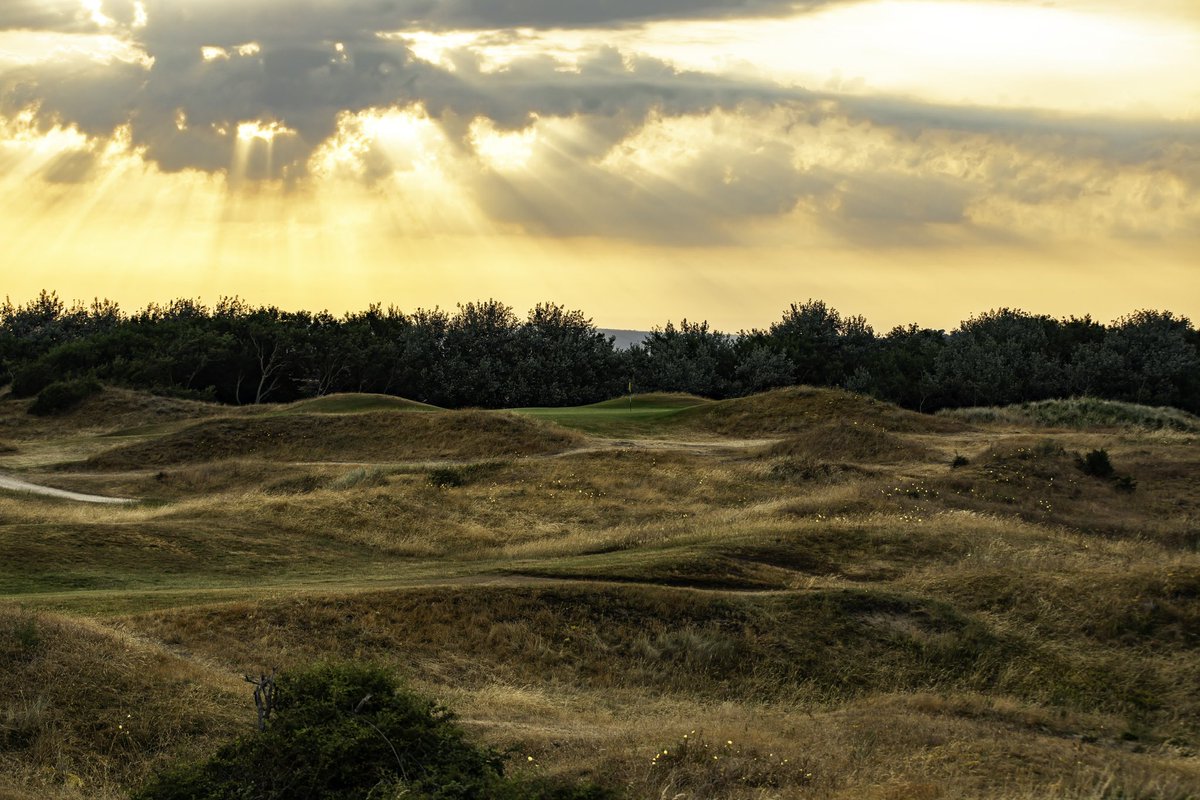 BurnhamBerrow's tweet photo. Magical rays of golden morning light over the 17th green.🌅

#golfcoursesunrise #golfart #top100golf #linksgolf #golfcourselife #golfcoursephotos #burnhamonsea https://t.co/uotUuUlCym