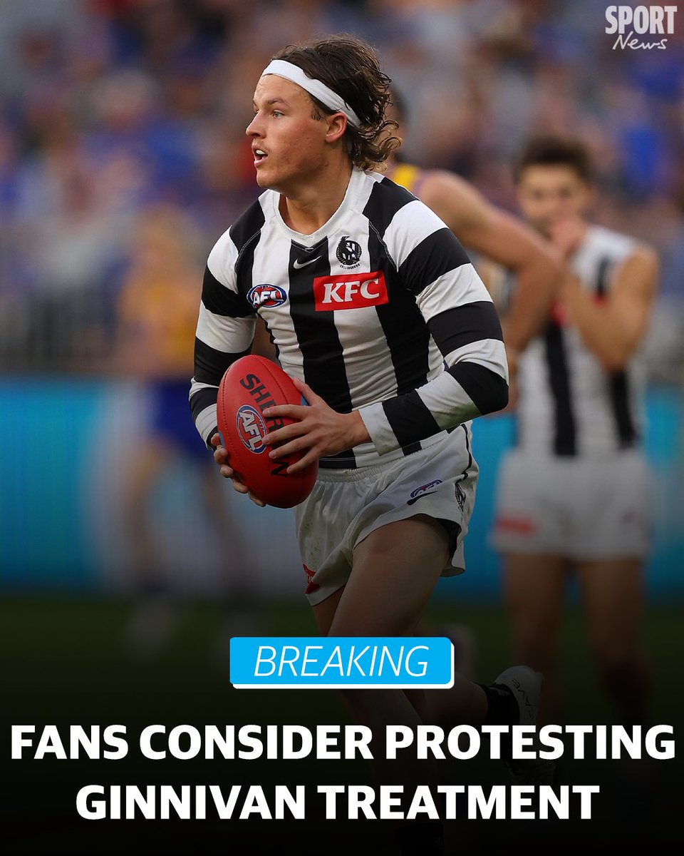 Collingwood fans are considering a left-field MCG protest as early as this weekend about the treatment of Jack Ginnivan.

<a href="/RalphyHeraldSun/">Jon Ralph</a>
Story: rb.gy/glvmj