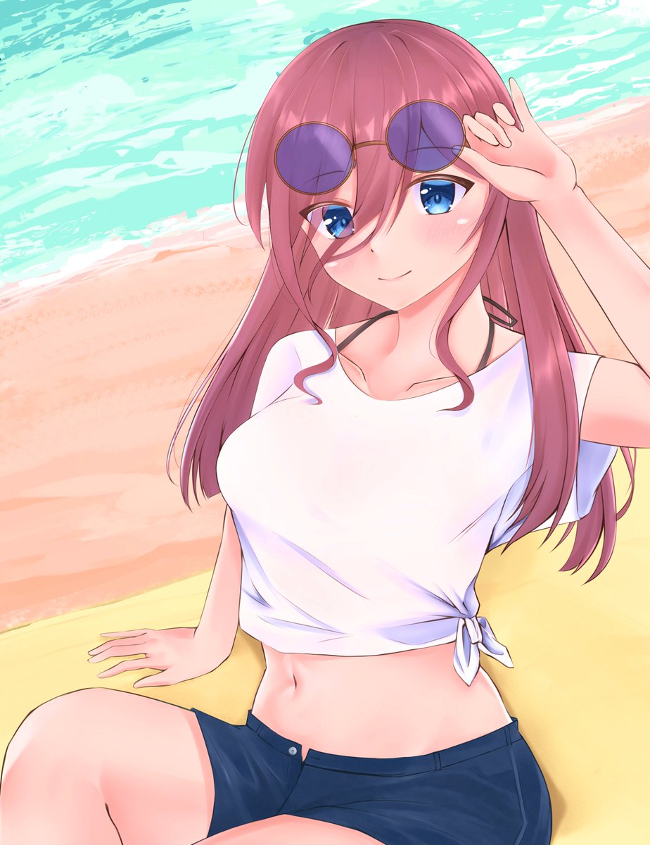 NasaさんがTwitterに投稿した中野三玖(五等分の花嫁)のイラスト。