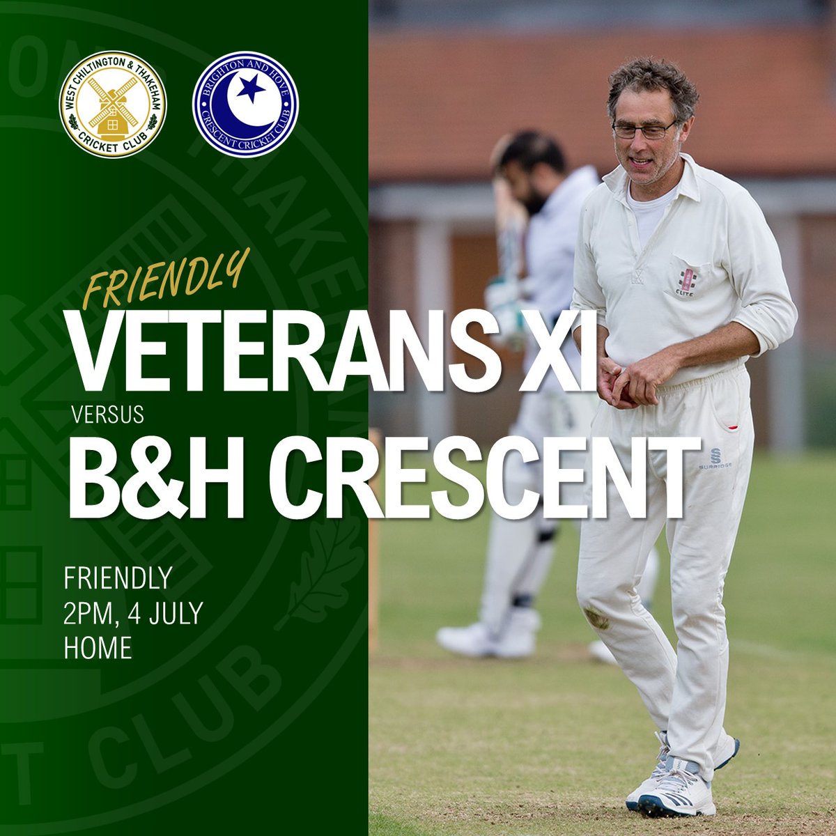 FIXTURE | Cricket week continues today with the Veterans' XI playing Brighton &amp; Hove Crescent.

🎵 Jon Denton's Green and Gold ARMY! 🎵