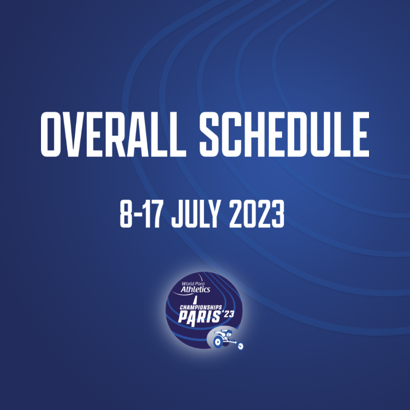 ParaAthletics's tweet photo. From 8-17 July, your agenda 🗓️ is sorted!  
Follow the #PARIS23 Para Athletics World Championships with us 💙 

📺 https://t.co/4l9K6R7Vh9*
🎟️ Tickets from 10,99 EUR: https://t.co/8qmbOwijve

*subjected to geo-blocking restrictions 

#ParaAthletics @paralympics @wpaparis23